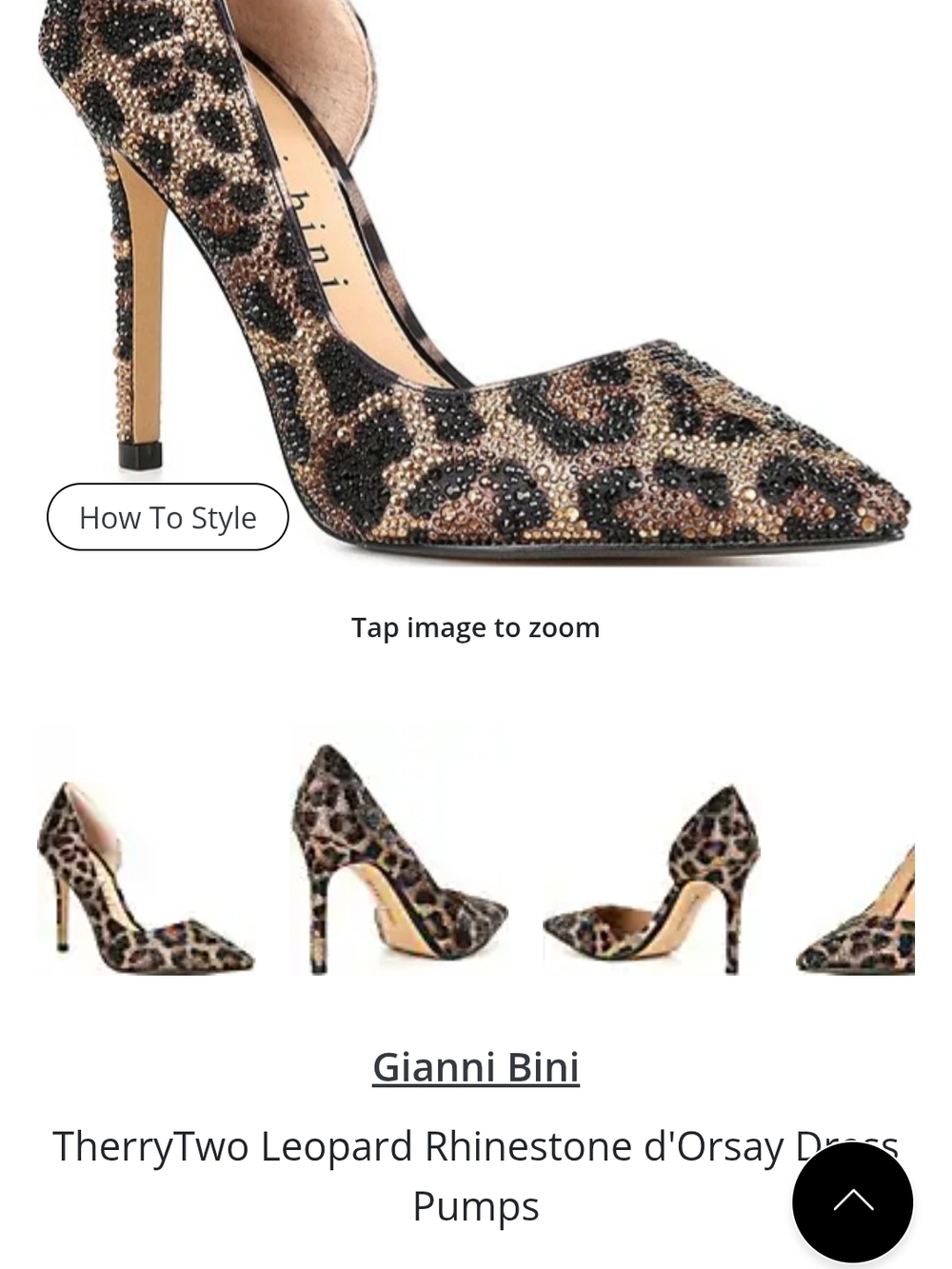 Gianni Bini Leopard Sequin Pointed Toe Pumps - Brown - Picture 6 of 6